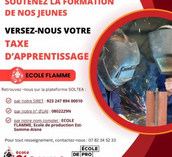 Taxe d'apprentissage, soutenez la formation de nos jeunes